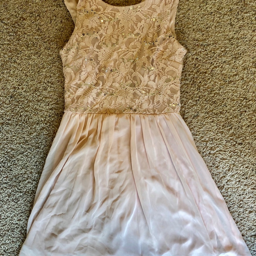 Pink mini dress
